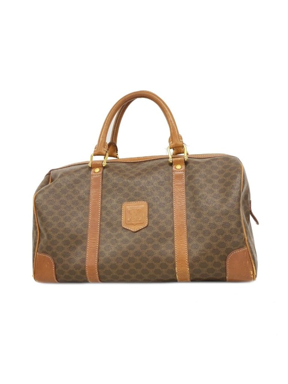 Celine Handbag Macadam Brown Gold